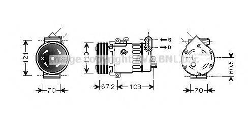 AVA QUALITY COOLING OLK483 Компресор, кондиціонер