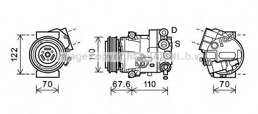 AVA QUALITY COOLING OLK606 Компресор, кондиціонер