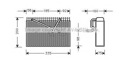 AVA QUALITY COOLING OLV298 Випарник, кондиціонер