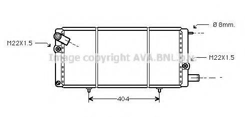 AVA QUALITY COOLING PE2085 Радіатор, охолодження двигуна