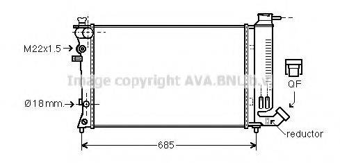 AVA QUALITY COOLING PE2140 Радіатор, охолодження двигуна