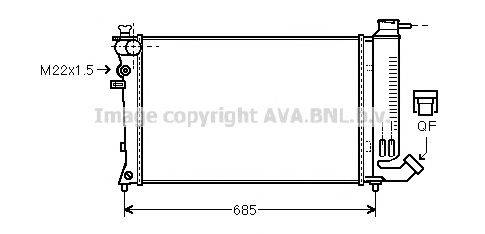 AVA QUALITY COOLING PE2141 Радіатор, охолодження двигуна