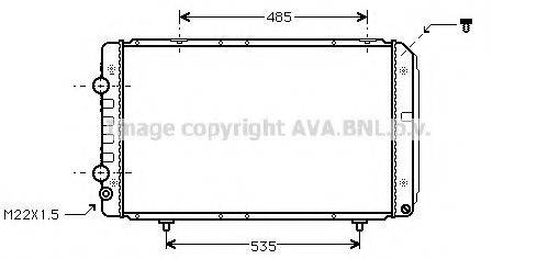 AVA QUALITY COOLING PE2147 Радіатор, охолодження двигуна