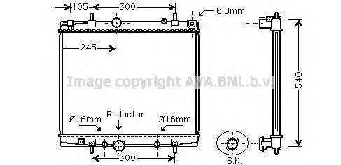 AVA QUALITY COOLING PE2276 Радіатор, охолодження двигуна