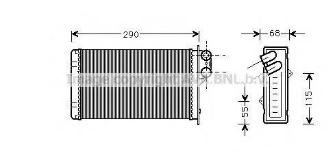 AVA QUALITY COOLING PE6100 Теплообмінник, опалення салону