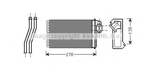 AVA QUALITY COOLING PE6340 Теплообмінник, опалення салону