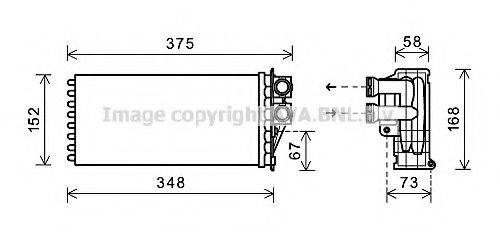 AVA QUALITY COOLING PE6359 Теплообмінник, опалення салону