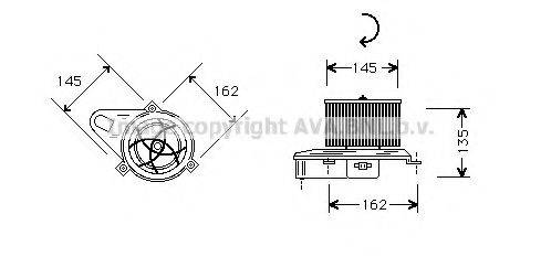 AVA QUALITY COOLING PE7511 Електродвигун, вентиляція салону