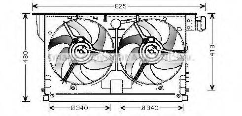 AVA QUALITY COOLING PE7519 Вентилятор, охолодження двигуна