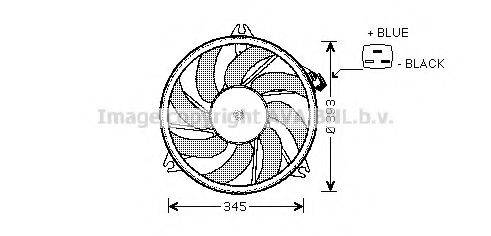 AVA QUALITY COOLING PE7524 Вентилятор, охолодження двигуна