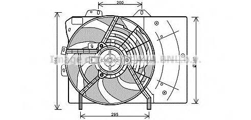 AVA QUALITY COOLING PE7539 Вентилятор, охолодження двигуна