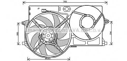 AVA QUALITY COOLING PE7540 Вентилятор, охолодження двигуна