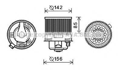 AVA QUALITY COOLING PE8371 Електродвигун, вентиляція салону