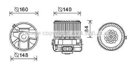 AVA QUALITY COOLING PE8372 Електродвигун, вентиляція салону