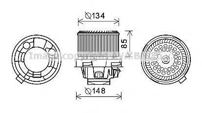 AVA QUALITY COOLING PE8374 Електродвигун, вентиляція салону