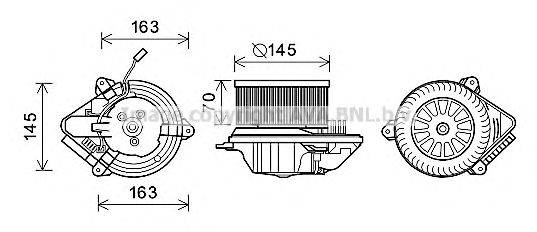 AVA QUALITY COOLING PE8510 Електродвигун, вентиляція салону