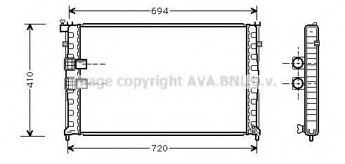 AVA QUALITY COOLING PEA2176 Радіатор, охолодження двигуна