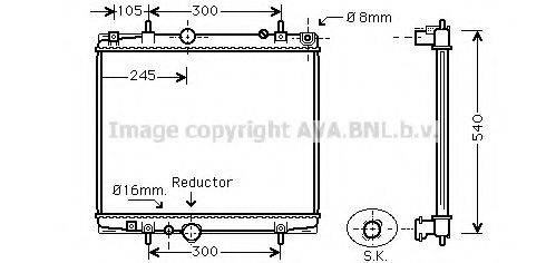 AVA QUALITY COOLING PEA2276 Радіатор, охолодження двигуна