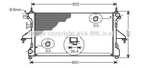 AVA QUALITY COOLING PEA2304 Радіатор, охолодження двигуна