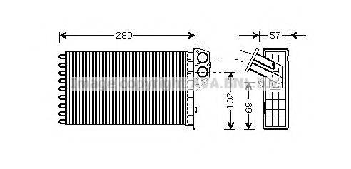 AVA QUALITY COOLING PEA6226 Теплообмінник, опалення салону