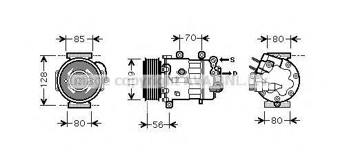 AVA QUALITY COOLING PEK322 Компресор, кондиціонер