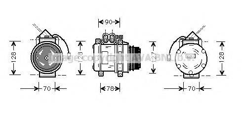 AVA QUALITY COOLING PRK033 Компресор, кондиціонер