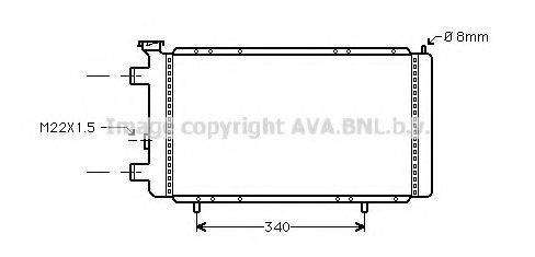 AVA QUALITY COOLING RT2022 Радіатор, охолодження двигуна