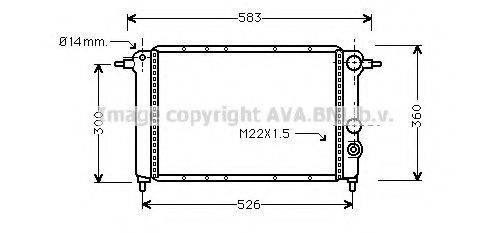 AVA QUALITY COOLING RT2065 Радіатор, охолодження двигуна