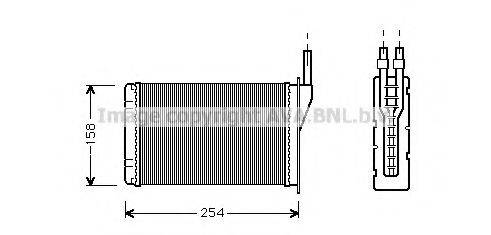 AVA QUALITY COOLING RT6087 Теплообмінник, опалення салону