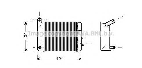 AVA QUALITY COOLING RT6092 Теплообмінник, опалення салону