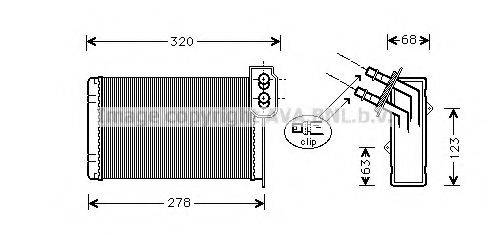 AVA QUALITY COOLING RT6099 Теплообмінник, опалення салону