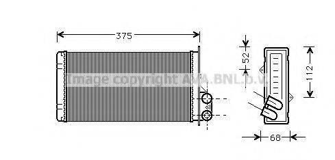 AVA QUALITY COOLING RT6226 Теплообмінник, опалення салону