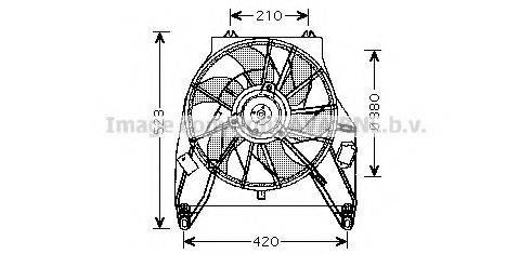 AVA QUALITY COOLING RT7538 Вентилятор, охолодження двигуна