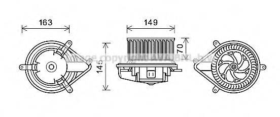 AVA QUALITY COOLING RT8512 Електродвигун, вентиляція салону