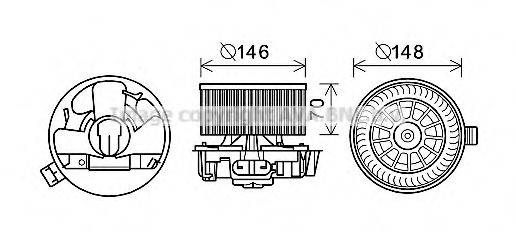 AVA QUALITY COOLING RT8576 Електродвигун, вентиляція салону