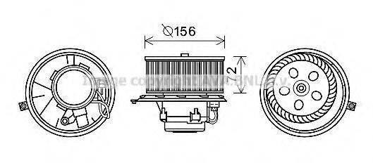 AVA QUALITY COOLING RT8580 Електродвигун, вентиляція салону