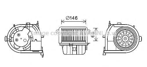 AVA QUALITY COOLING RT8591 Електродвигун, вентиляція салону