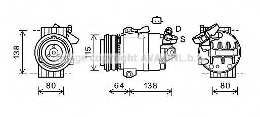 AVA QUALITY COOLING RTK565 Компресор, кондиціонер