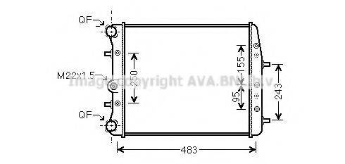 AVA QUALITY COOLING SA2005 Радіатор, охолодження двигуна