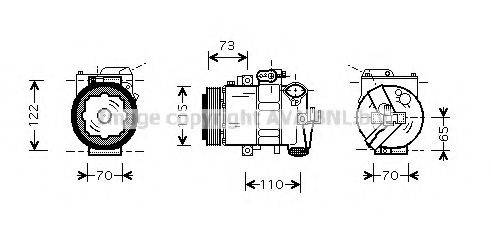 AVA QUALITY COOLING SAK018 Компресор, кондиціонер