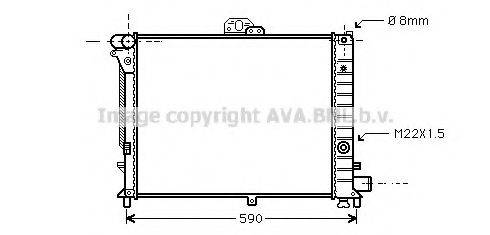 AVA QUALITY COOLING SB2005 Радіатор, охолодження двигуна