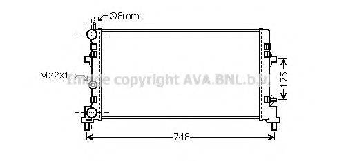 AVA QUALITY COOLING ST2041 Радіатор, охолодження двигуна