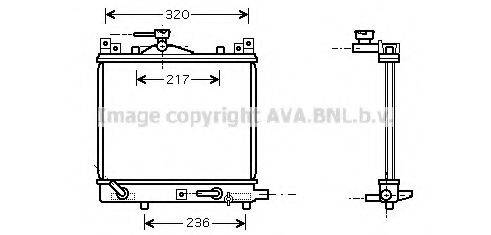 AVA QUALITY COOLING SZ2058 Радіатор, охолодження двигуна