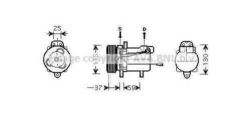 AVA QUALITY COOLING SZK092 Компресор, кондиціонер