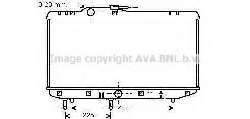 AVA QUALITY COOLING TO2151 Радіатор, охолодження двигуна