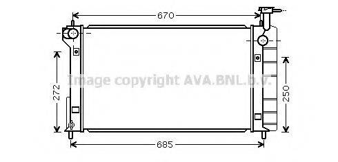 AVA QUALITY COOLING TO2335 Радіатор, охолодження двигуна