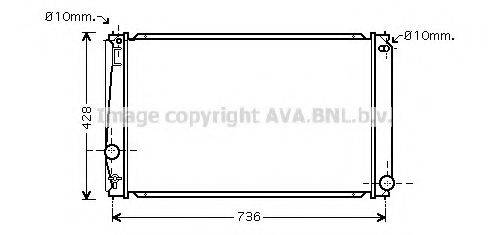 AVA QUALITY COOLING TO2419 Радіатор, охолодження двигуна