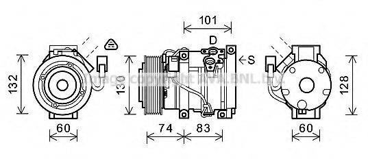 AVA QUALITY COOLING TOAK611 Компресор, кондиціонер