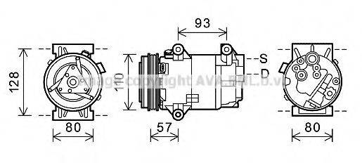 AVA QUALITY COOLING UZK001 Компресор, кондиціонер