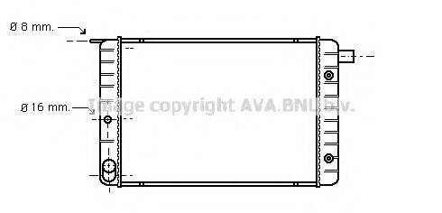 AVA QUALITY COOLING VO2005 Радіатор, охолодження двигуна